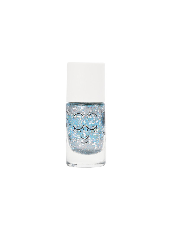 Vernis enfant à base d'eau Luna - Vernis enfant bleu paillet