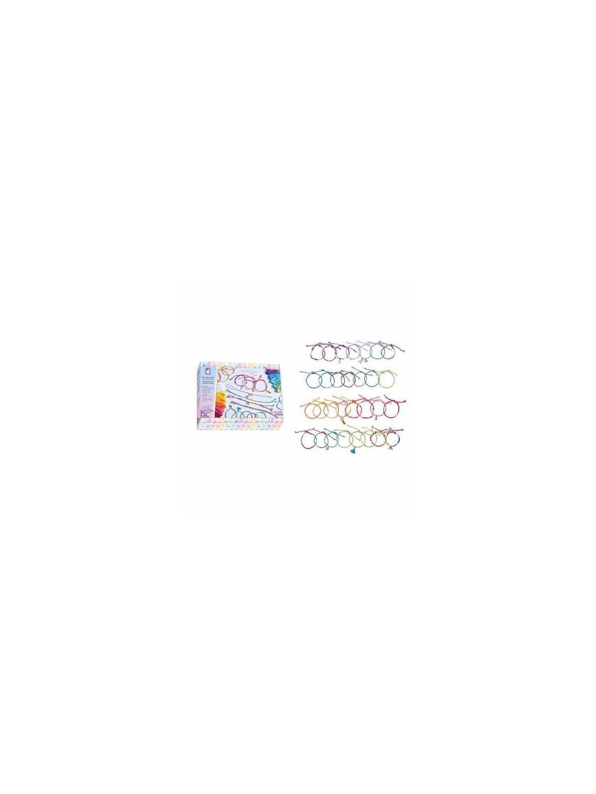 30 bracelets enroulé arc en ciel