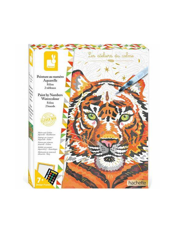 Peinture a numero aquarel felins