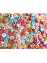 Pot perles lettres  Multicolore