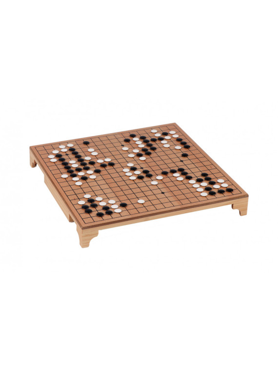 Jeu de Go à tirroir en bois de pin , plateau MDF 32.2*32.2*4