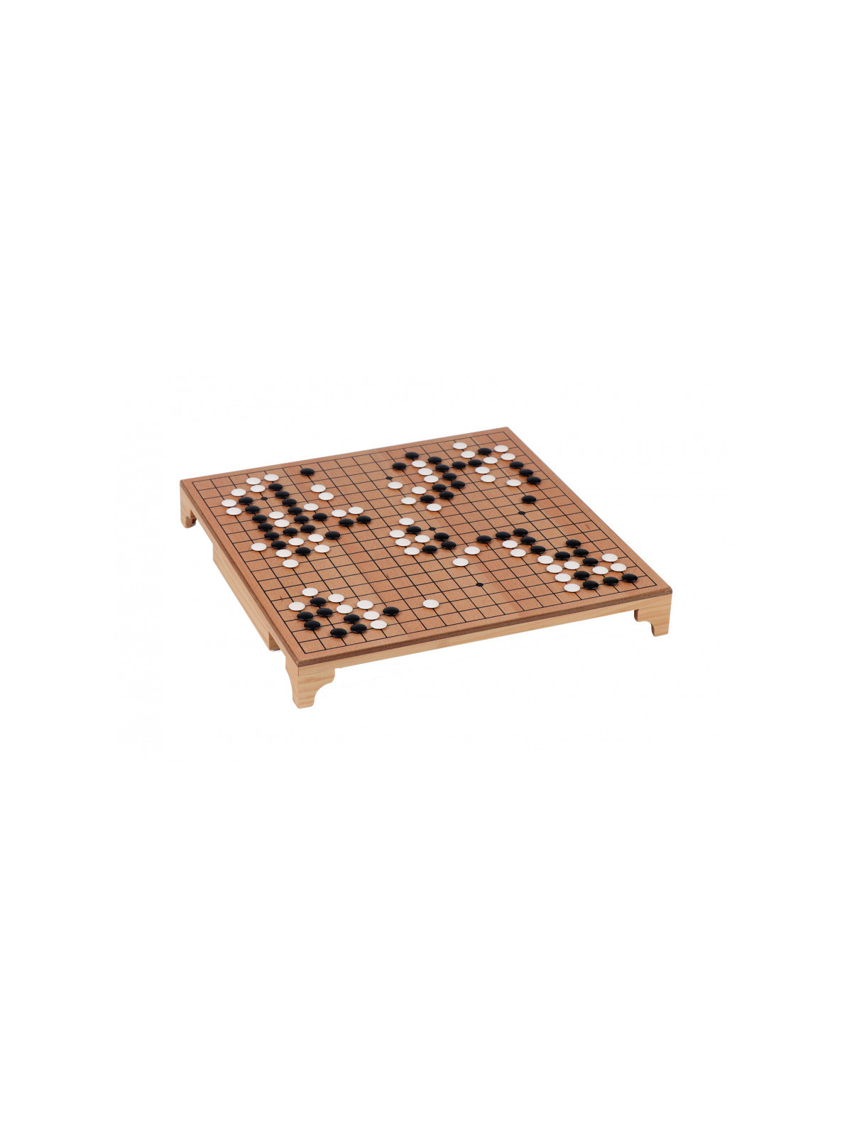 Jeu de Go à tirroir en bois de pin , plateau MDF 32.2*32.2*4