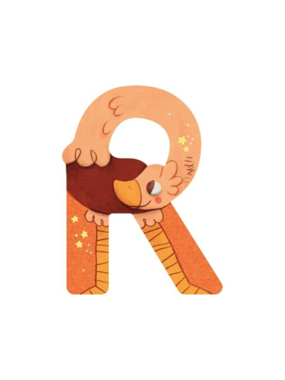 Lettre R orange