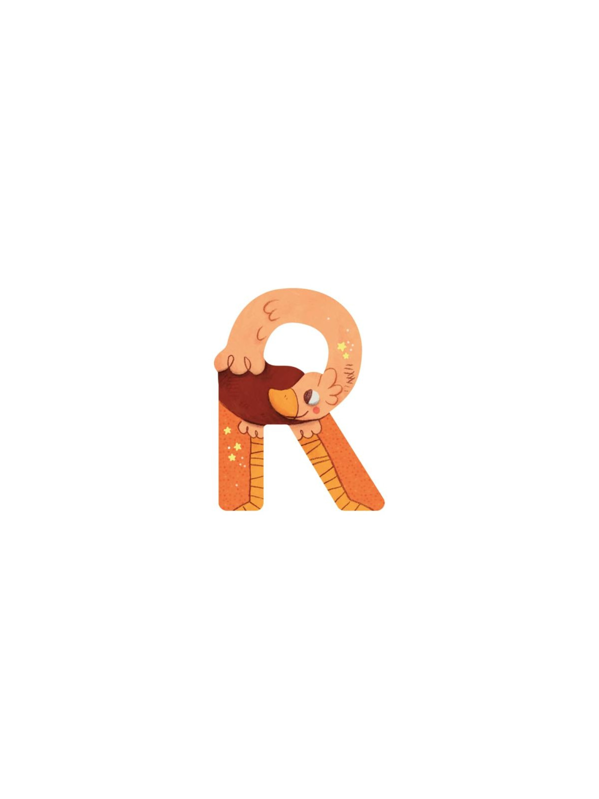 Lettre R orange