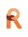 Lettre R orange