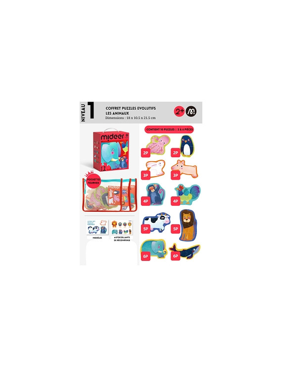 Coffret Puzzles Evolutifs - Les Animaux