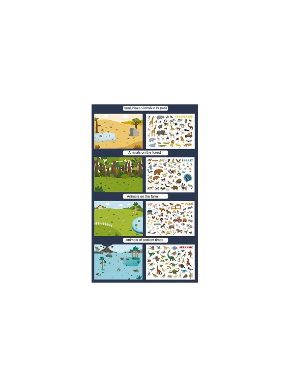 Stickers repositionnables - ANIMAUX