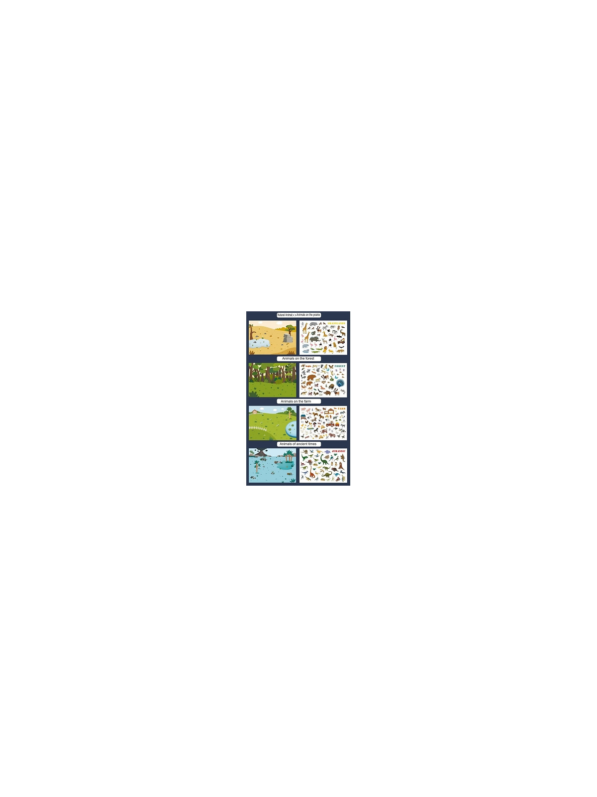 Stickers repositionnables - ANIMAUX