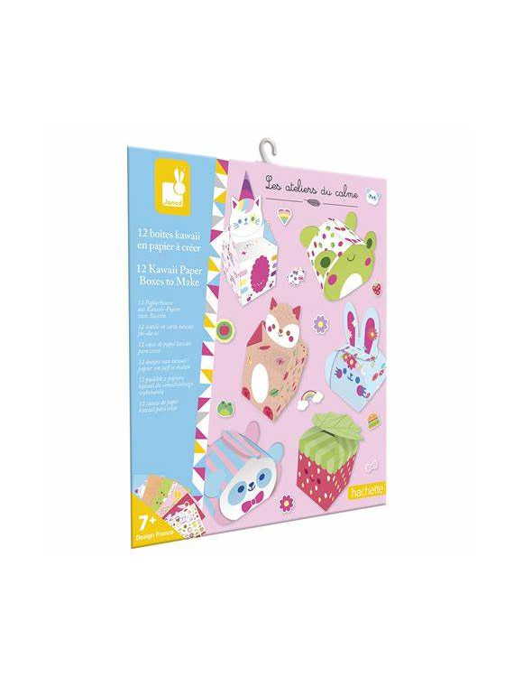 Kit Créatif - 12 Boîtes en Papier Kawaii à Créer