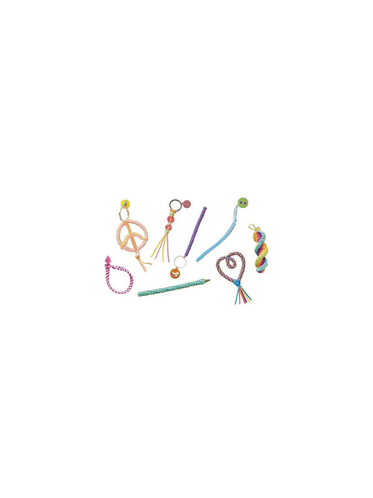 Scoubidous Peace and love 50 fils