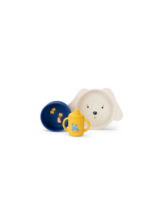 Set vaisselle silicone Puce & Pilou - Moulin Roty