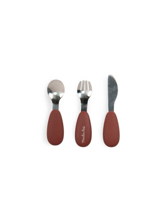 Set couverts silicone Après la pluie - Moulin Roty