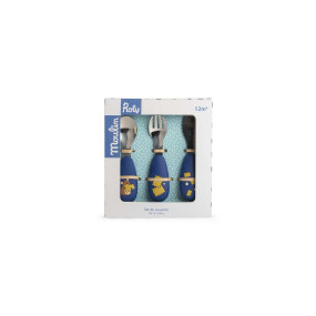 Set couverts silicone Puce & Pilou - Moulin Roty