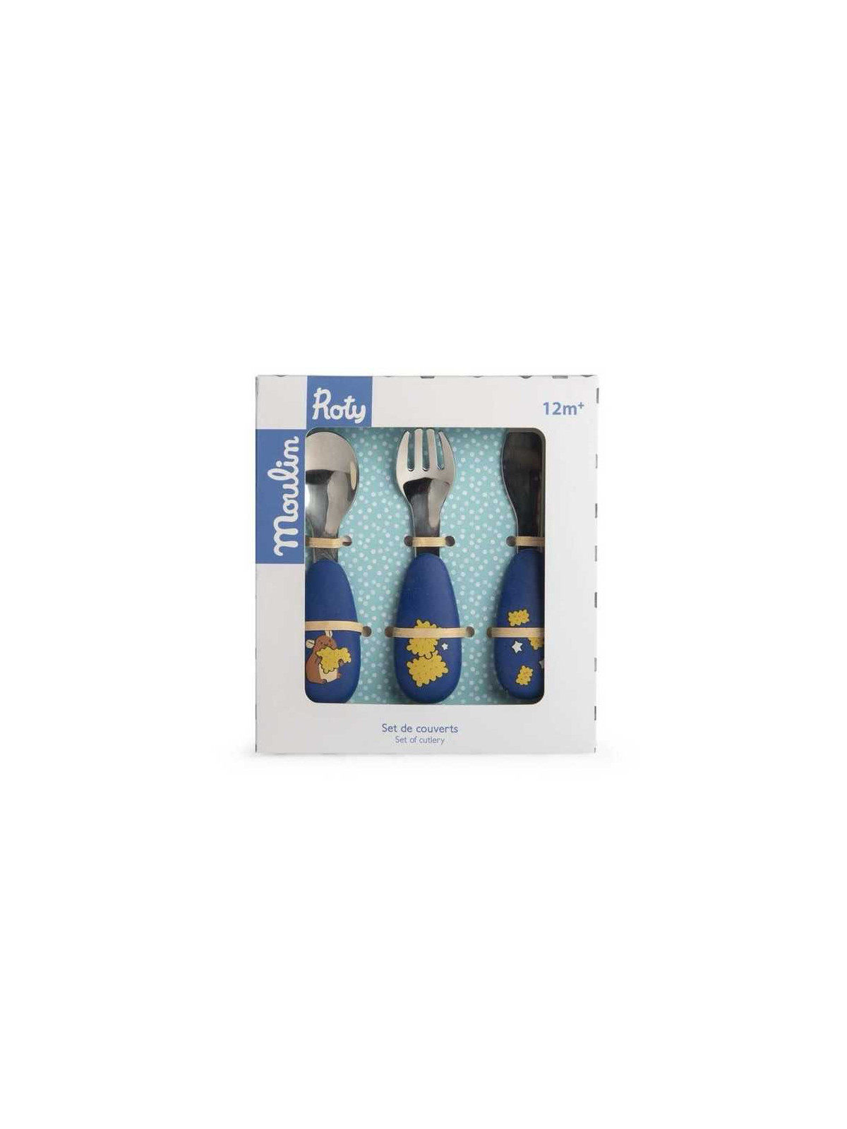Set couverts silicone Puce & Pilou - Moulin Roty
