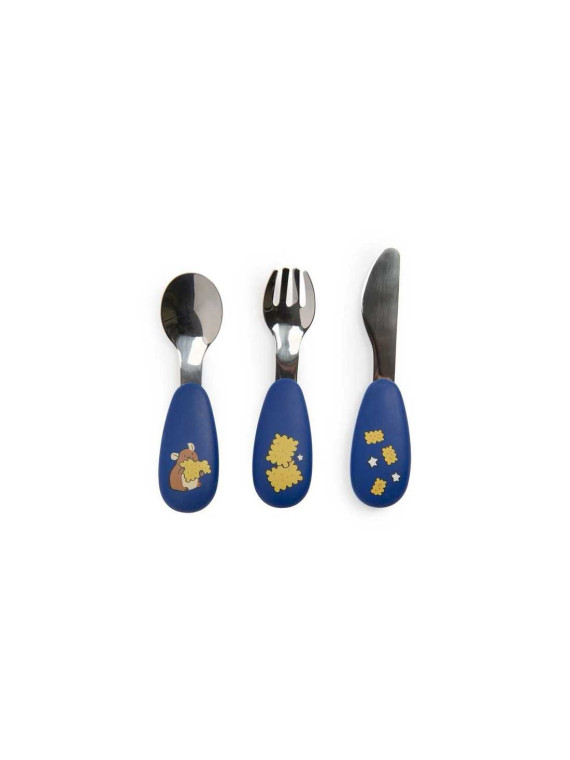 Set couverts silicone Puce & Pilou - Moulin Roty