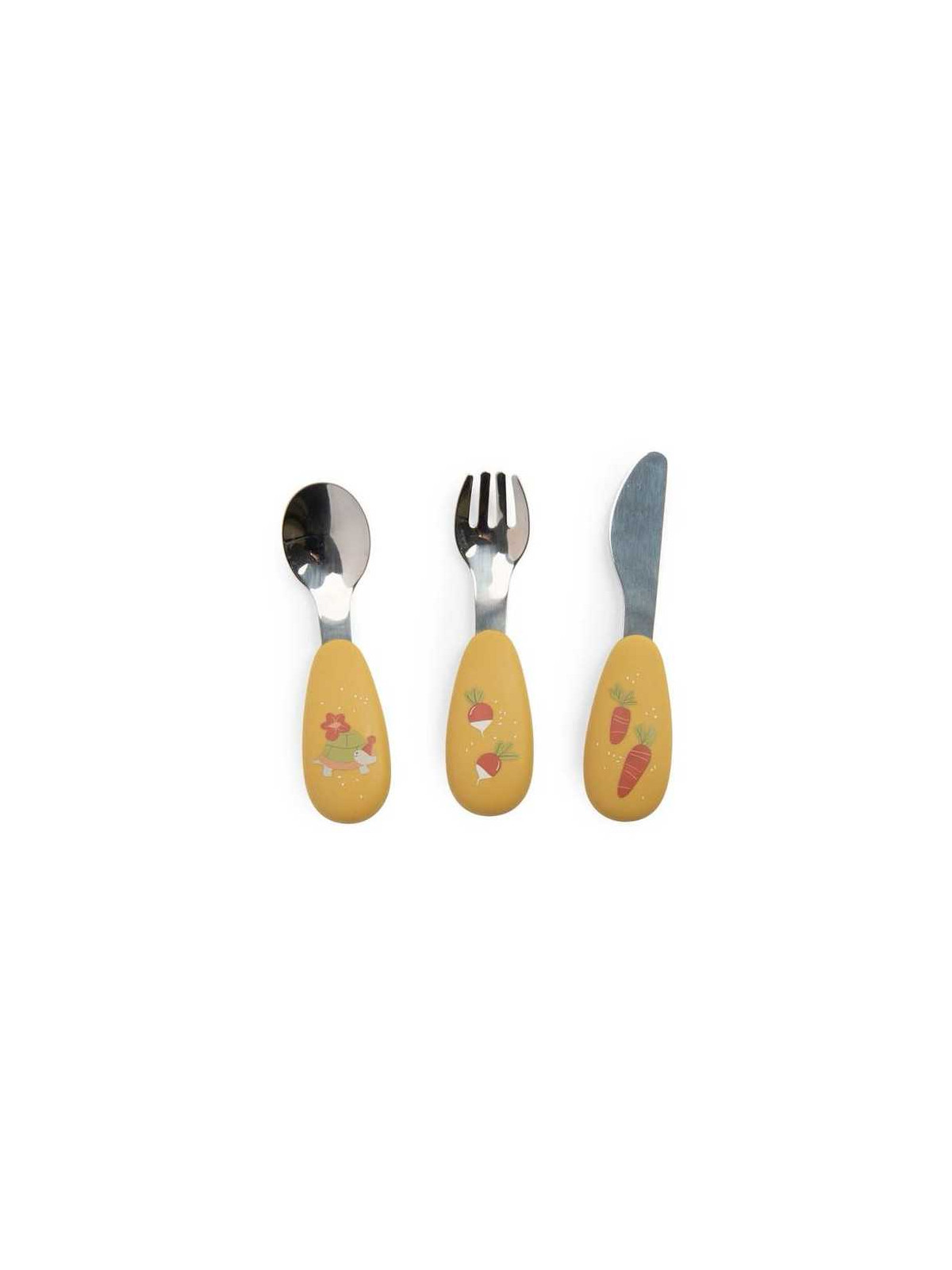 Set couverts silicone Trois Petits Lapins - Moulin Roty