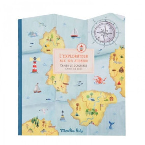 Cahier de coloriage et stickers L'explorateur