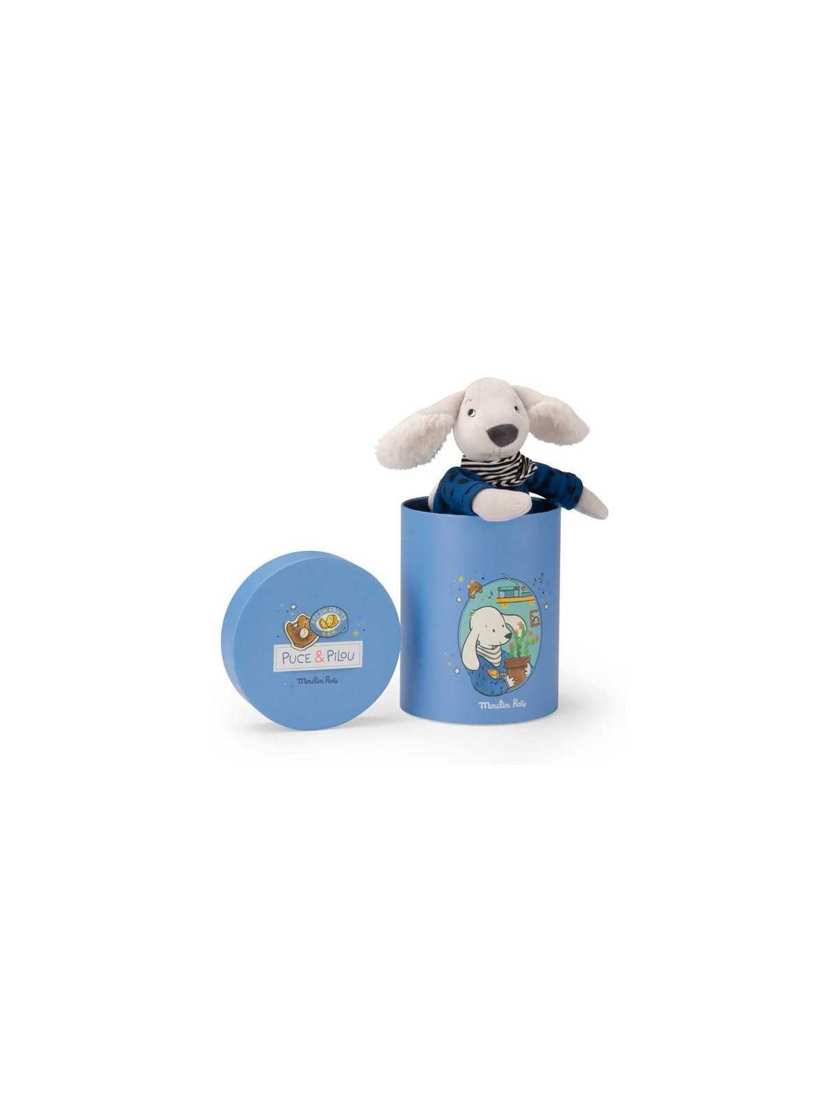 Poupée chien Pilou bleu Puce & Pilou - Moulin Roty
