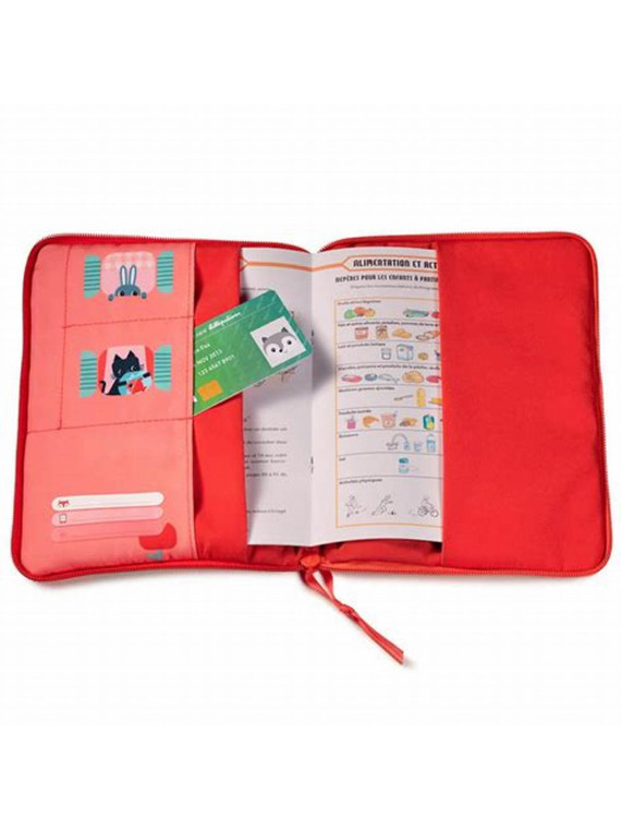 Protège carnet de santé Forêt - Rose
