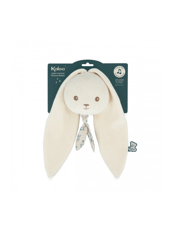 Peluche musicale lapin Crème