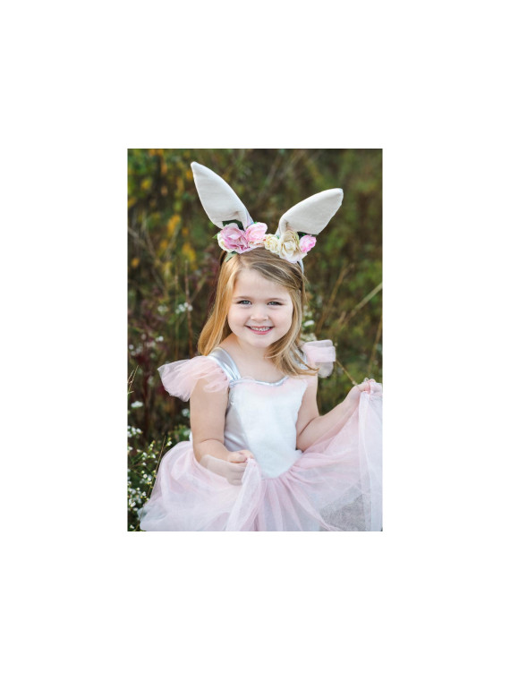 Robe de lapin avec coiffe, taille  5-6
