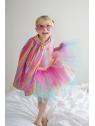 Tutu/Cape/Masque Super-duper, Rose & Or 4-6 ans
