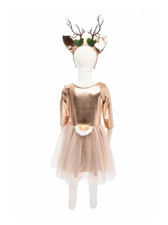 Robe de cerf des bois avec coiffe 5 - 6 ans