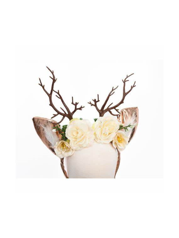 Robe de cerf des bois avec coiffe 5 - 6 ans