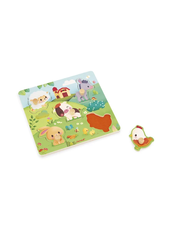Puzzle tactile Ferme 5 pièces