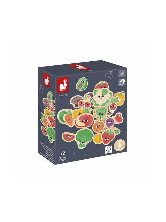 Magnets Fruits et Légumes 24 pièces