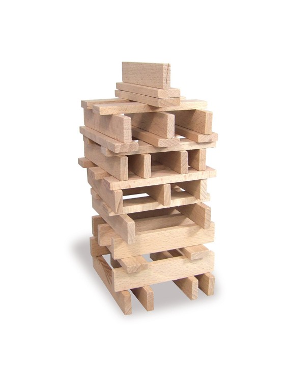 Jeu de construction en bois, Batibloc Classic 100 planchette