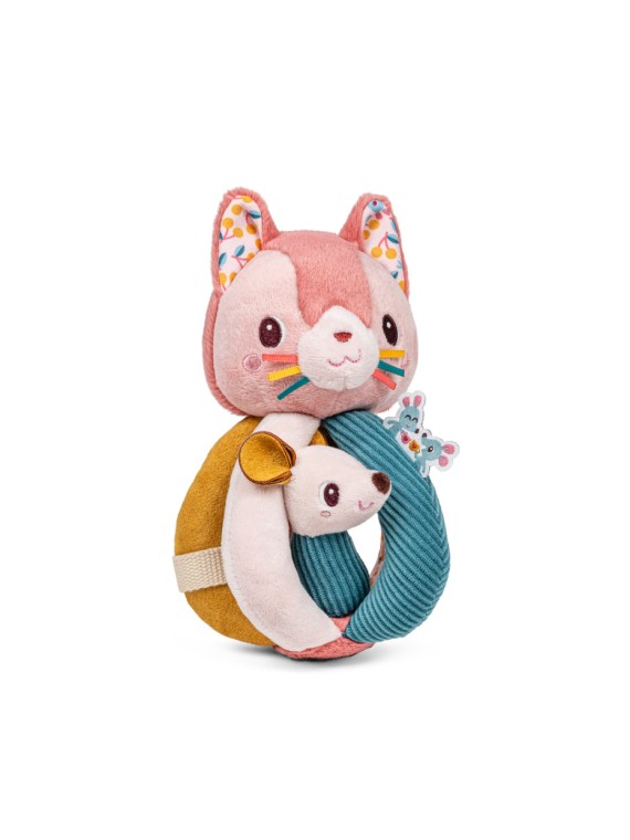Hochet à poignées Jeanne le chat