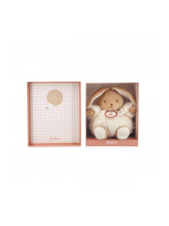 Peluche musicale lapin Patapouf Crème - 17 cm