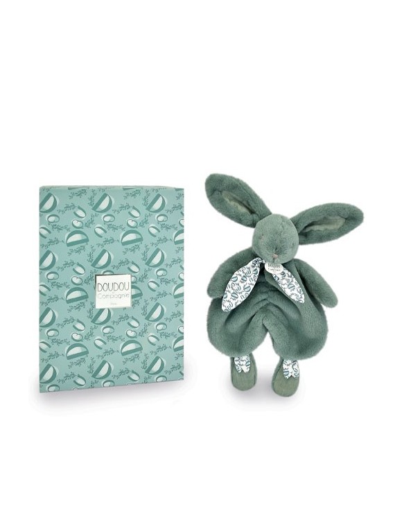 Doudou lapin Vert - 29 cm