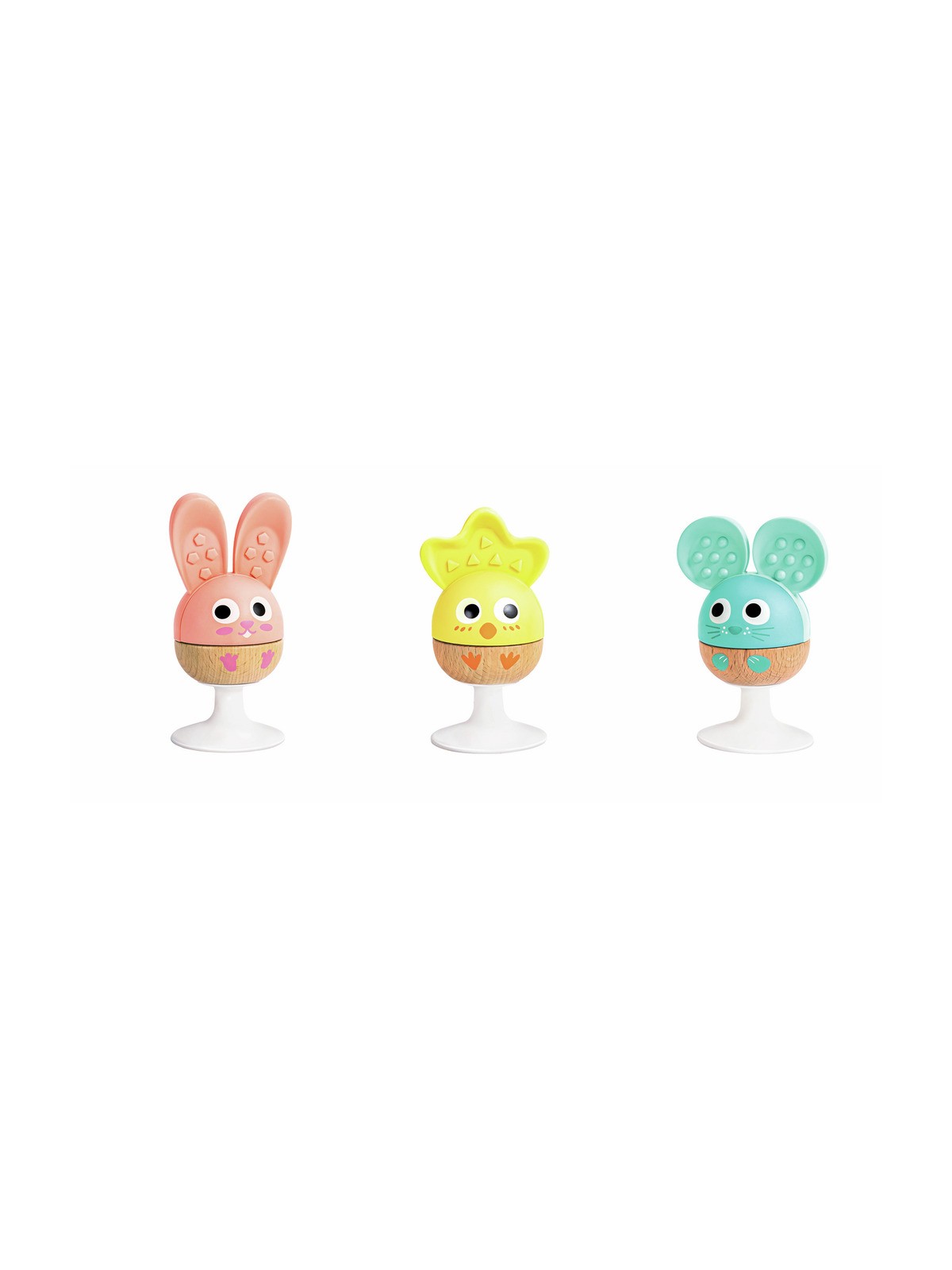 3 hochets à ventouse - animaux
