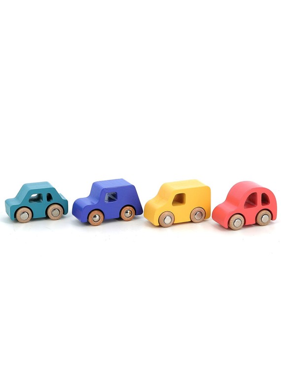 Coffret de 4 voitures en bois City, Vilacity