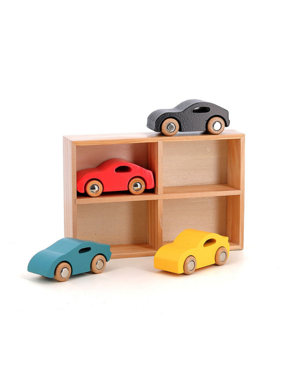 Coffret de 4 voitures en bois Super cars, Vilacity