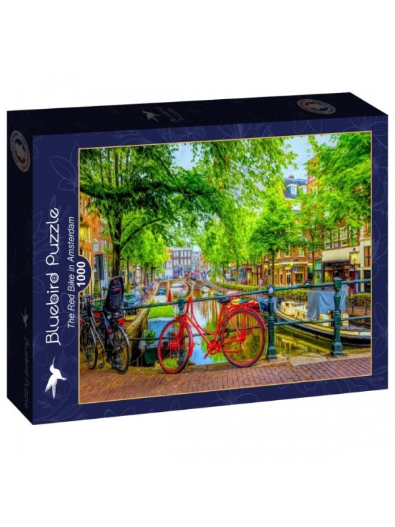The Red Bike in Amsterdam puzzle 1000 pieces