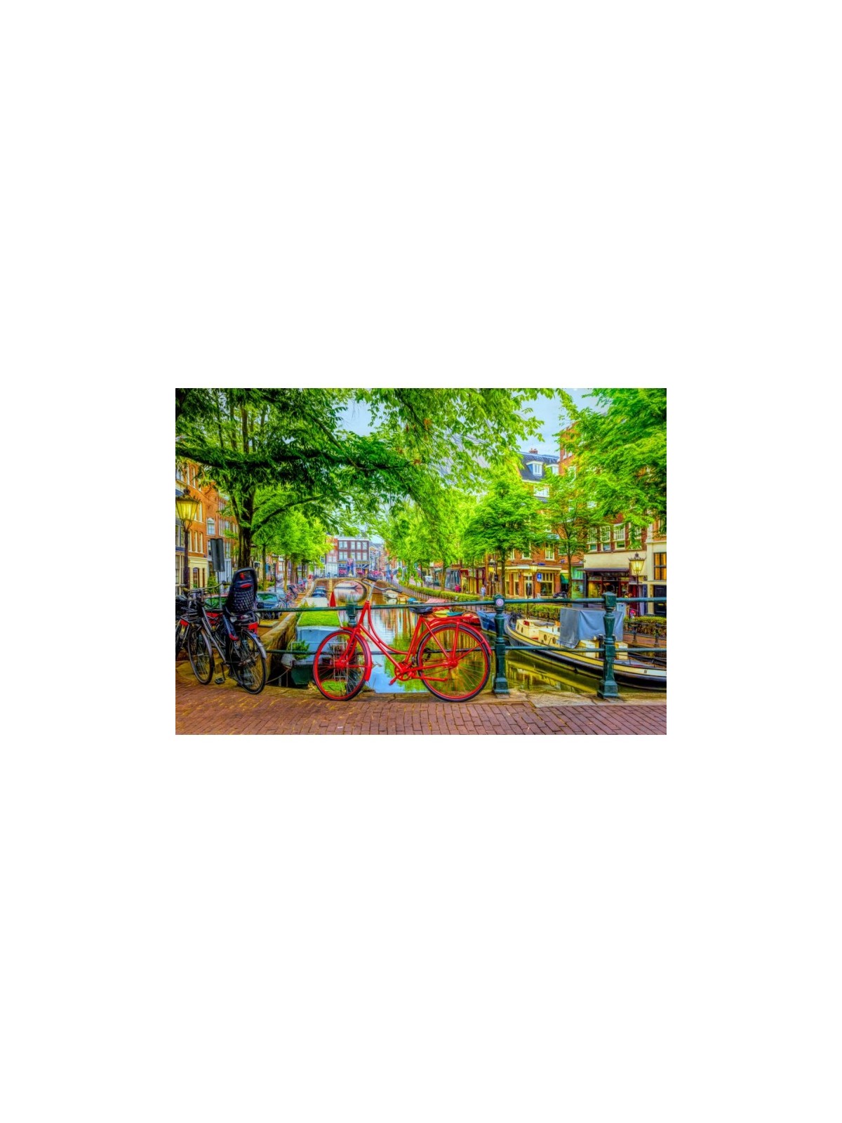 The Red Bike in Amsterdam puzzle 1000 pieces
