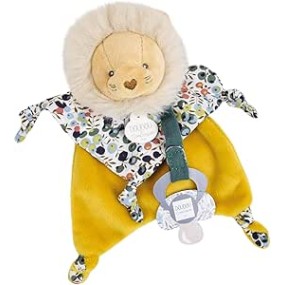 Doudou attache sucette Lion - 20 cm