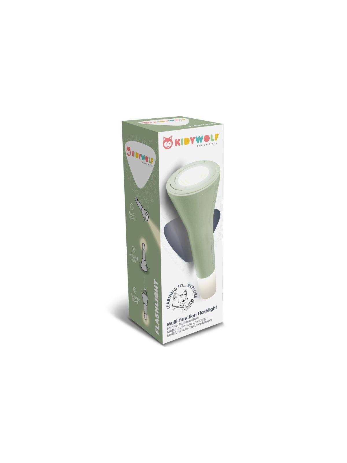 Lampe de poche 3-en-1 verte