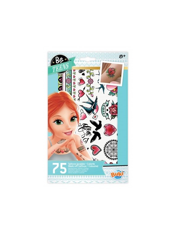75 Tattoos lavables - Colorés