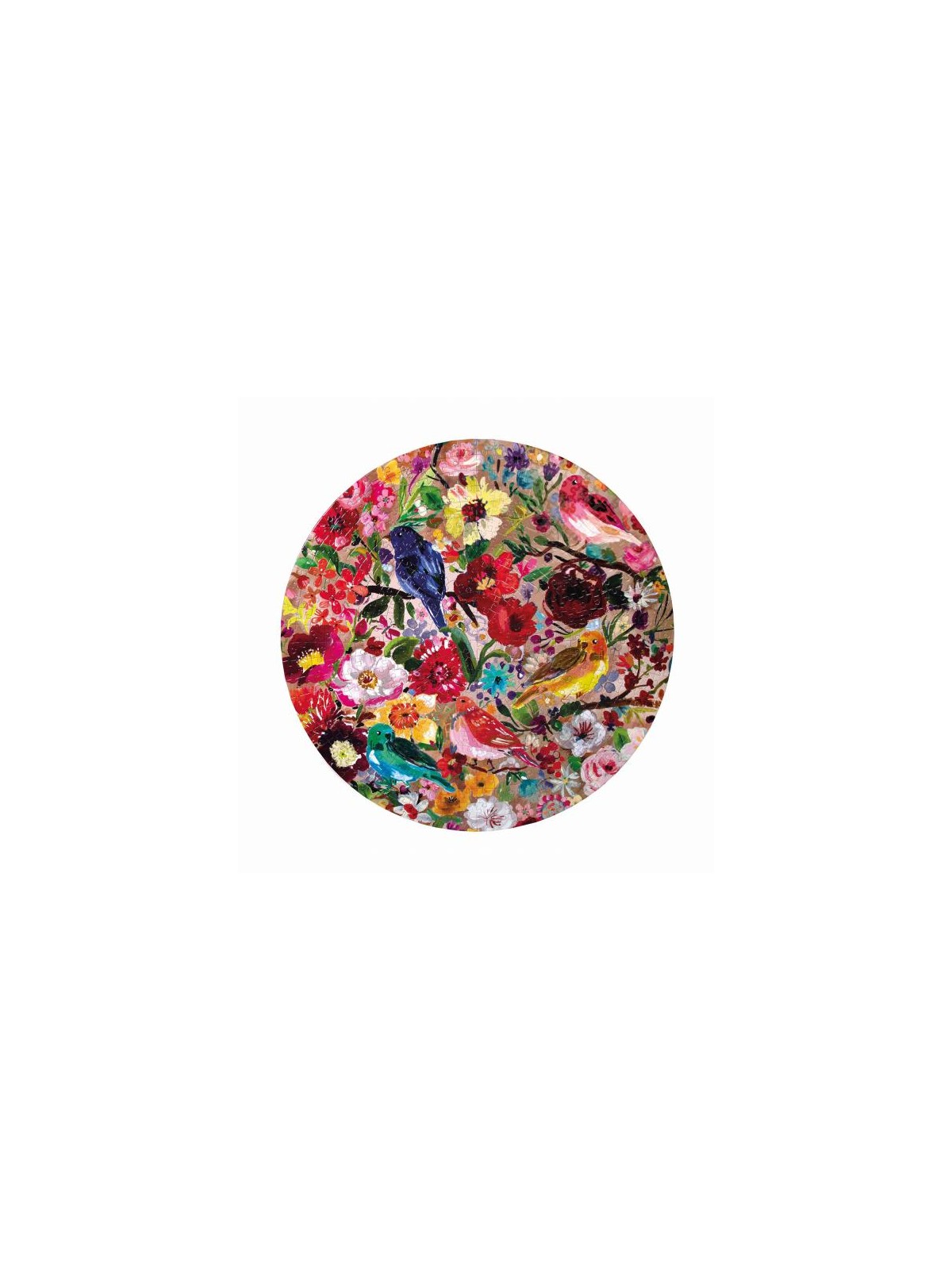Puzzle 500 pcs rond Birds & Blossoms - Eeboo