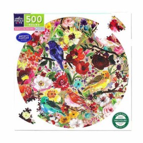 Puzzle 500 pcs rond Birds & Blossoms - Eeboo
