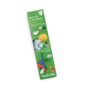 Mini set en silicone a colorier + 4 crayons