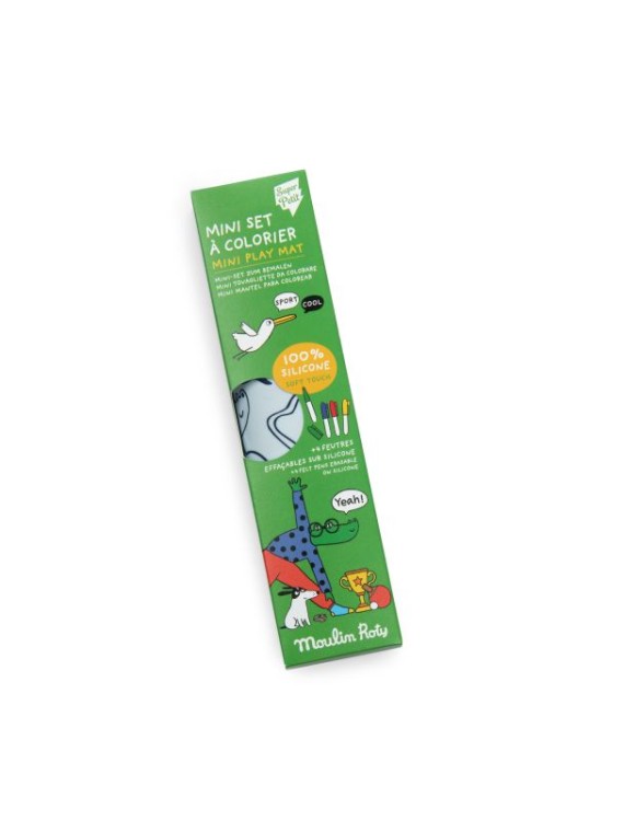 Mini set en silicone a colorier + 4 crayons