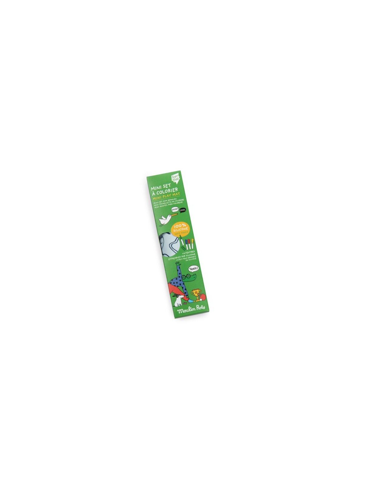 Mini set en silicone a colorier + 4 crayons