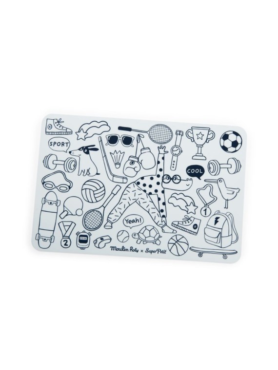 Mini set en silicone a colorier + 4 crayons