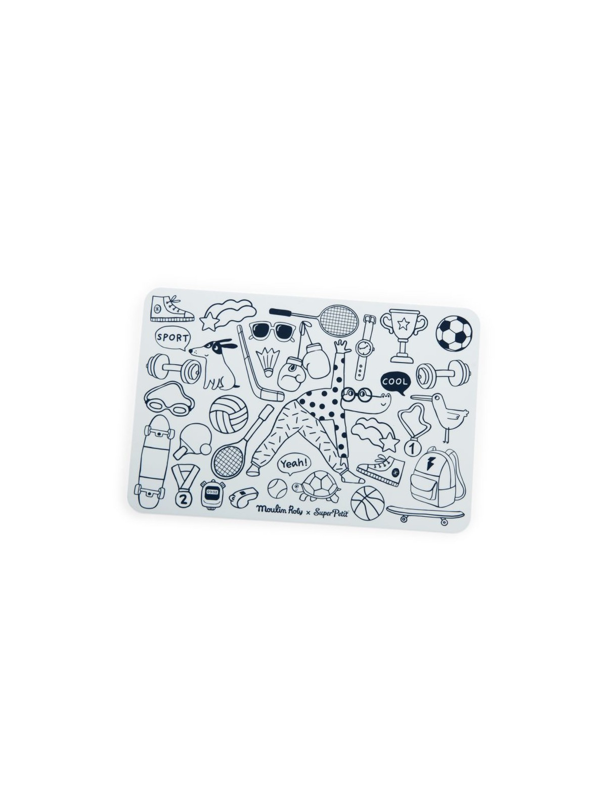 Mini set en silicone a colorier + 4 crayons