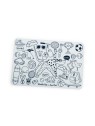 Mini set en silicone a colorier + 4 crayons